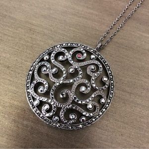 Charcoal Rhinestone Necklace